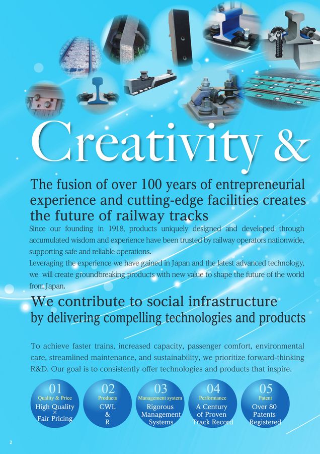 鉄道軌材工業 会社案内 2025（英語版）